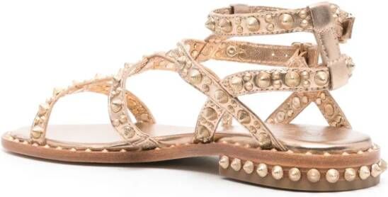 Ash Pepsy stud-embellished sandals Gold