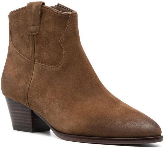 Ash pointed-toe suede ankle boots Brown