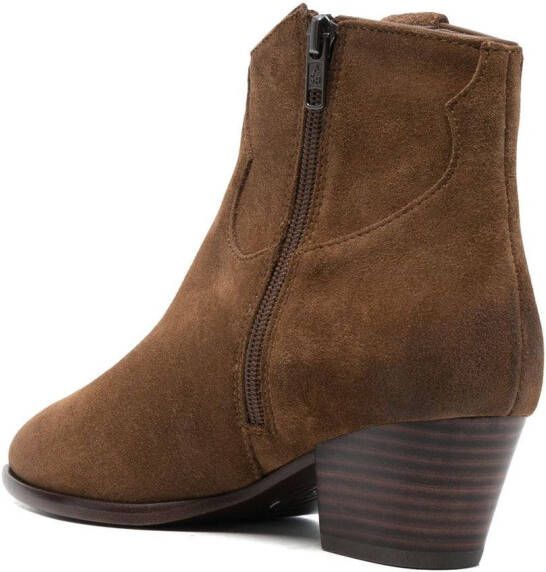 Ash pointed-toe suede ankle boots Brown