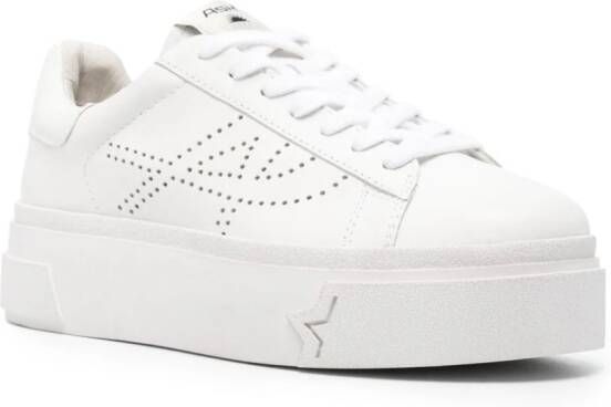 Ash Santana perforated-logo leather sneakers White