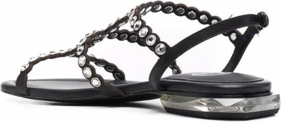 Ash Saphiro studded sandals Black