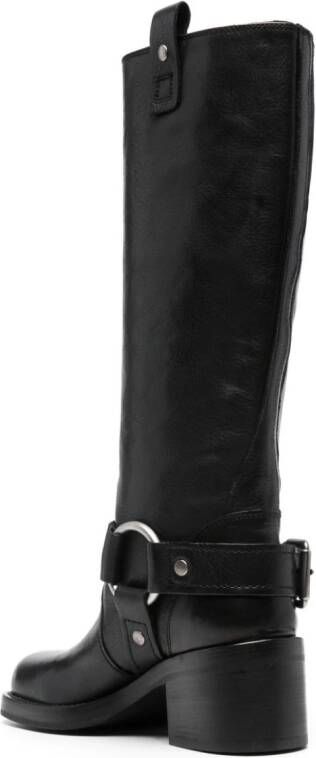 Ash Scorpio 60mm leather boots Black