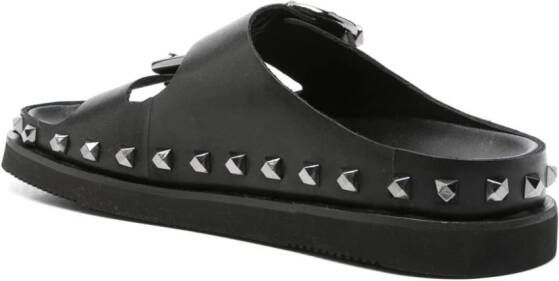 Ash stud-detail leather sandals Black