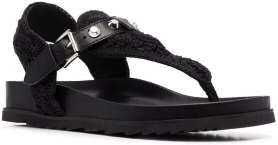 Ash Union crochet-strap sandals Black