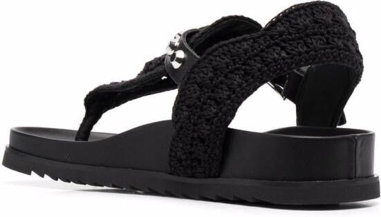 Ash Union crochet-strap sandals Black