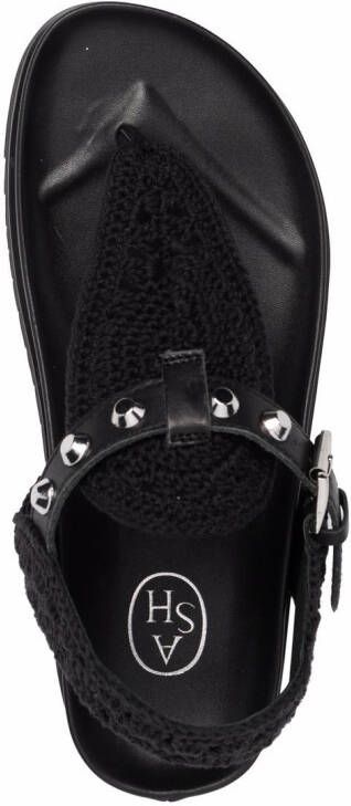 Ash Union crochet-strap sandals Black