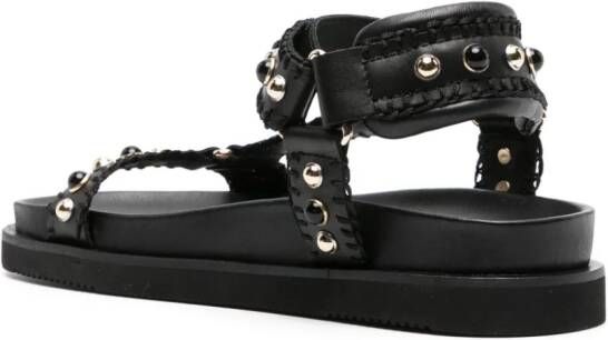 Ash Utopia studded leather sandals Black