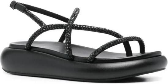 Ash Vera rhinestone-embellished sandals Black