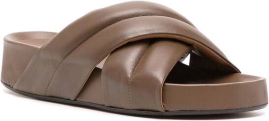 ATP Atelier Airali 40mm padded leather sandals Brown