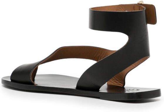 ATP Atelier Aquara cut-out leather sandals Black