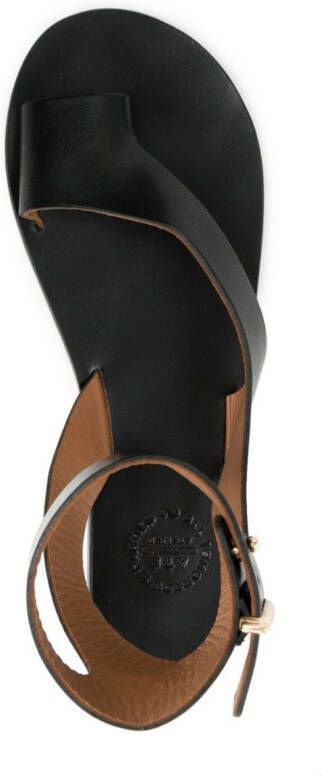 ATP Atelier Aquara cut-out leather sandals Black