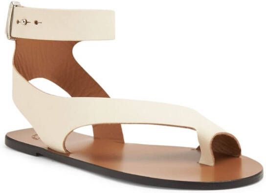 ATP Atelier Aquara single-toe strap sandals White