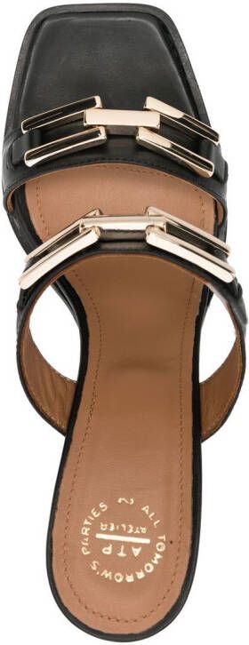 ATP Atelier chain-linke leather sandals Black