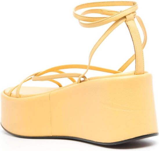 ATP Atelier Nole 80mm leather platform sandals Yellow