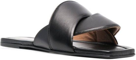 ATP Atelier slip-on leather sandals Black