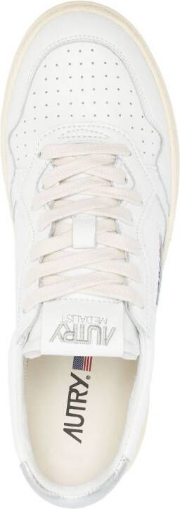 Autry Medalist low-top sneakers WHT SIL METALLIC