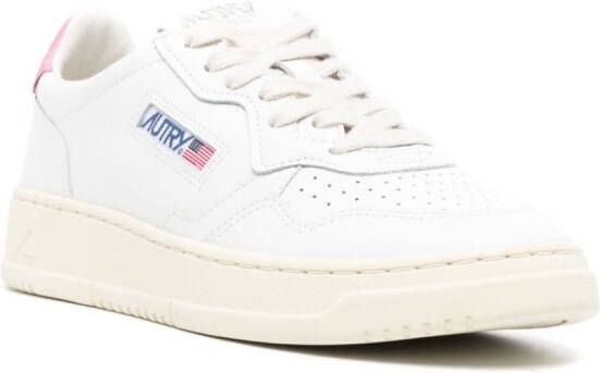Autry calf-leather lace-up sneakers White