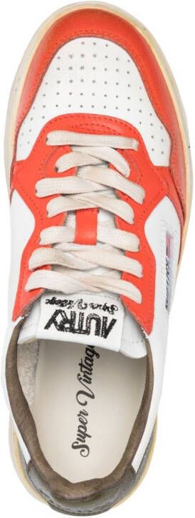 Autry colour-block lace-up leather sneakers White