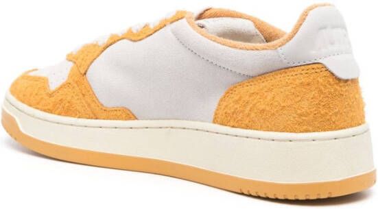 Autry colour-block panelled leather low-top sneakers White
