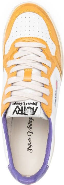 Autry colour-block panelling low-top sneakers White