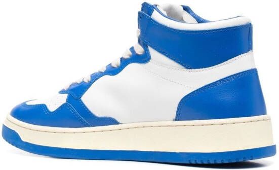 Autry contrast-panelled hi-top sneakers Blue