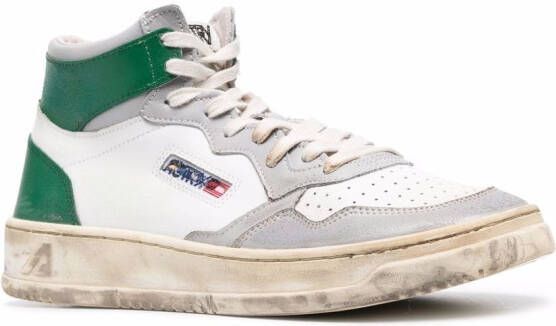 Autry distressed-effect high-top sneakers White