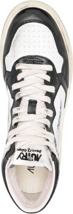 Autry distressed high-top sneakers White