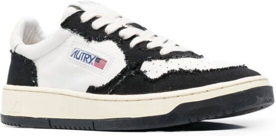 Autry frayed-panels lace-up sneakers White