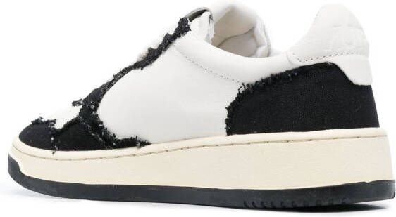 Autry frayed-panels lace-up sneakers White