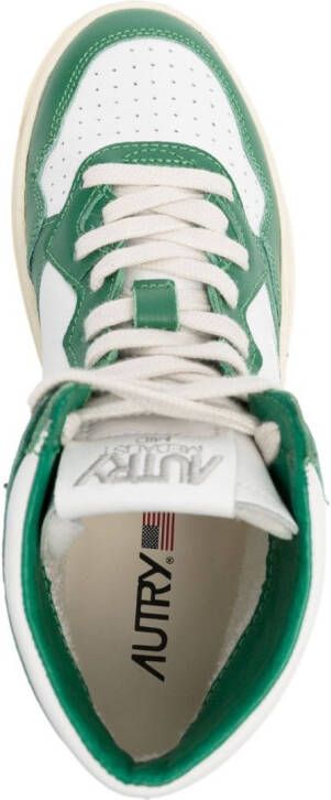 Autry high-top lace-up leather sneakers White