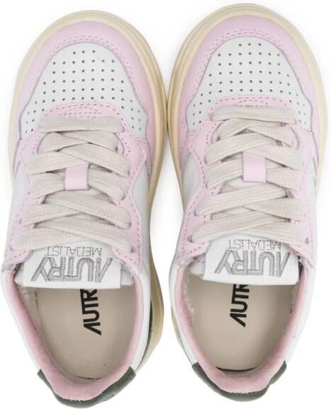 Autry Kids colour-block leather sneakers White