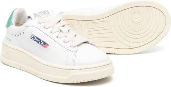 Autry Kids Dallas logo-patch leather sneakers White