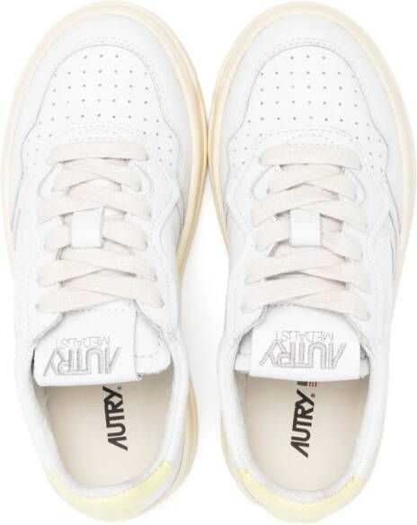 Autry Kids lace-up leather sneakers White