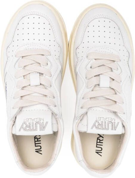 Autry Kids leather low-top sneakers White