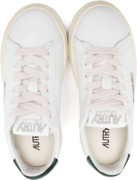 Autry Kids logo-embellished leather sneakers White