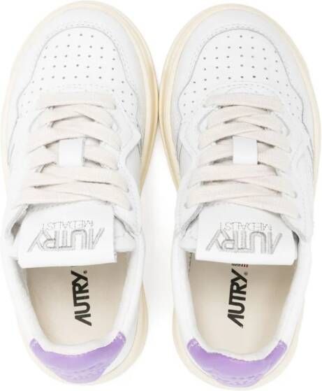 Autry Kids logo-patch leather sneakers White