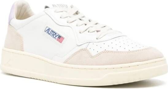 Autry logo-appliqué leather sneakers White