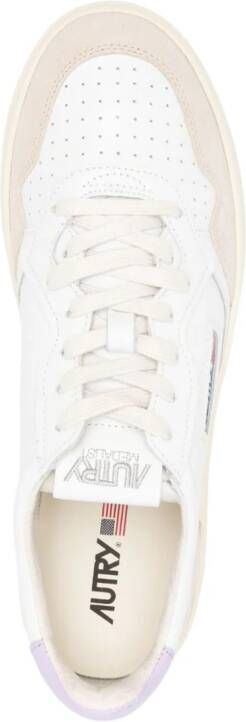 Autry logo-appliqué leather sneakers White