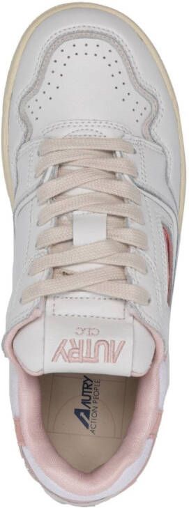 Autry logo-embellished side panels leather sneakers White