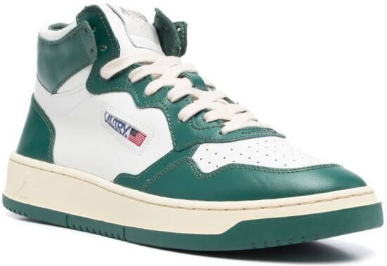 Autry logo-patch high-top trainers Green