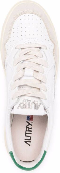 Autry logo-patch lace-up sneakers White