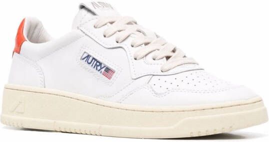 Autry logo-patch lace-up sneakers White