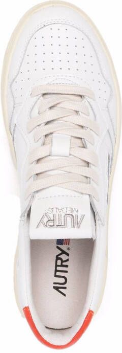 Autry logo-patch lace-up sneakers White