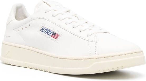 Autry logo-patch lace-up sneakers White