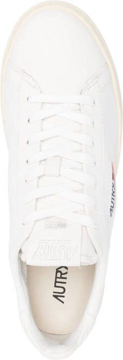 Autry logo-patch lace-up sneakers White