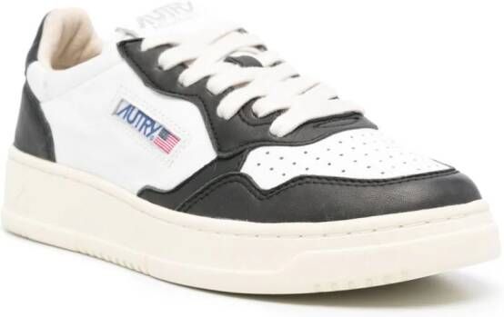 Autry logo-patch leather sneakers Black