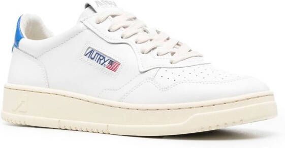 Autry logo-patch leather sneakers White