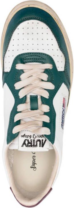 Autry Medalist distressed-finish sneakers White