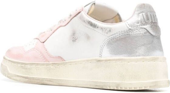 Autry Medalist distressed leather sneakers White