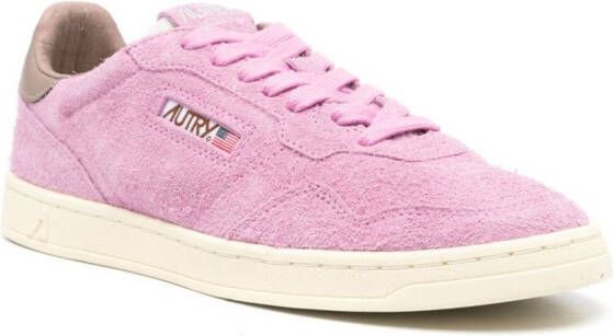 Autry Medalist Flat suede sneakers Pink